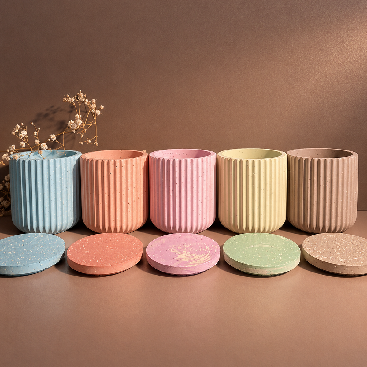 Ribbed Jar